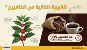 صورة توضح القهوة الخالية من الكافيين وطريقة إزالة الكافيين من حبوب البن بنسبة تصل إلى 99%