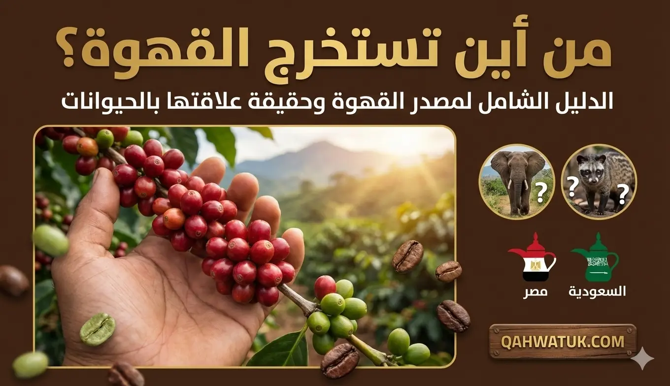 من أين تستخرج القهوة